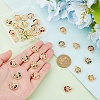   32Pcs 8 Colors Glass Connector Charms GLAA-PH0002-56LG-3