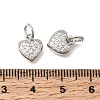 Valentine's Day Brass Micro Pave Clear Cubic Zirconia Charms KK-Z156-19P-3