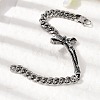 304 Stainless Steel Cuban Link Chains Bracelets BJEW-A092-05P-2