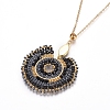 European Bohemian Style Pop Pendant Necklaces NJEW-I233-04G-4