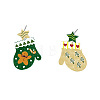Christmas Theme Acrylic Dangle Stud Earrings FS-WG16439-04-3