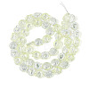 Electroplate Transparent Glass Beads Strands EGLA-S190-05C-2