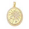 Brass Micro Pave Rhinestone Pendants KK-Z161-01G-02-1