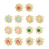 Brass Micro Pave Cubic Zirconia Stud Earrings for Women KK-A305-03G-2
