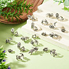 20Pcs 4 Styles Alloy Bead Caps & Spacer Beads & Pendant Cabochons Settings Finding Kits FIND-TA0010-48-5
