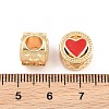 Alloy Enamel European Beads AL-CBAC2D3-22G-04-3
