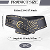 Retro Antique Bronze Alloy Rivets PU Leather Whide Waist Belts for Women AJEW-WH20098-075A-2