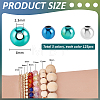 375Pcs 3 Colors ABS Plastic Beads KY-PH0002-43-2