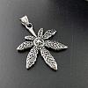Retro Rock Punk Men's Maple Leaf 304 Stainless Steel Pendant Necklaces DF8186-2