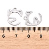304 Stainless Steel Charms STAS-E521-07P-02-3