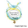 Summer Beach Style Adjustable Synthetic Green Turquoise Imperial Stone Beaded Bracelet Set UQ9789-1-4