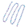 Iron Acrylic Handmade Heart Link Chains AJEW-JB01449-4
