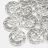 Tibetan Style Alloy Pentacle Pendants X-TIBEP-T004-88AS-2