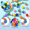 Round Opaque Acrylic Beads Kit OACR-CJC0002-05B-3