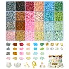 DIY Glass Seed & CCB Plastic & Imitation Pearl Beads Jewelry Making Findings Kits DIY-FS0008-15-1