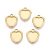 304 Stainless Steel Pendant Cabochon Settings STAS-T075-18G-1