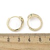 Brass Clear Cubic Zirconia Hoop Earrings EJEW-Q014-20G-2