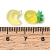 Transparent Glitter Resin Cabochons CRES-I050-05-4