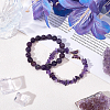 1Pc Natural Amethyst Round Beads Stretch Bracelets BJEW-PA0001-14-4