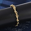 304 Stainless Steel Infinity Link Chain Bracelets for Women Men BJEW-F488-53D-G-3