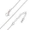 Brass Column Link Chain Necklaces for Women NJEW-D302-05P-2