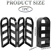 PS Plastic Earring Display Folding Screen Stands with 4 Folding Panels ODIS-WH0043-142A-01-2