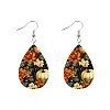 Iron & Imitation Leather Dangle Earrings WG6F1E9-02-1