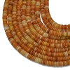 Frosted Natural Red Aventurine Beads Strands G-K389-C10-01-3