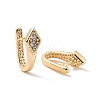Brass Micro Pave Cubic Zirconia Snap on Bails X-KK-C006-14G-1