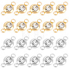 Unicraftale 20Pcs 2 Colors 304 Stainless Steel Crystal Rhinestone Connector Charms STAS-UN0041-19-1