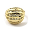 Rack Plating Brass Micro Pave Cubic Zirconia Finger Ring RJEW-H218-03G-2