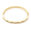 Brass Micro Pave Clear Cubic Zirconia Hinged Bangles for Women BJEW-K274-07G-4