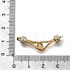 Brass Micro Pave Clear Cubic Zirconia Hook and S-Hook Clasps KK-D312-10G-3