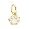 Real 18K Gold Plated Brass Enamel Charms KK-M293-22G-03-1