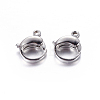 304 Stainless Steel Lobster Claw Clasps STAS-H001-1