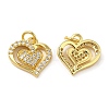 Rack Plating Brass Micro Pave Cubic Zirconia Charms KK-C030-22G-1