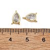 SHEGRACE Brass Pave Clear Cubic Zirconia Teardrop Chandelier Component Links XGRQ2O339-428G-3