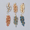 Electroplate Glass Cluster Beads Pendants HJEW-JM00372-1