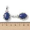Natural Lapis Lazuli Dyed Oval Pendants G-NH0025-15P-25-3
