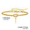 304 Stainless Steel Initial Charm Bracelets FS-WGD8E41-24-1