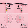 4Pcs 4 Color Polyester & PU Leather Braided Cord EyeGlass Necklace Strap AJEW-WH0248-149-3
