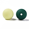 Rubberized Style Imitated Silicone Acrylic Beads MACR-T048-01A-08-2