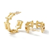 Brass Half Hoop Earrings EJEW-A056-08G-2