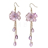 Flower Dangle Earrings EJEW-TA00636-03-2