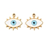 304 Stainless Steel Enamel Pendants STAS-Z190-09G-06-1