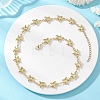 Ocean 304 Stainless Steel Starfish Link Chain Necklaces for Women NJEW-JN05921-1