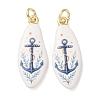 Printed Brass Pendants KK-CBA3895-02C-G-1