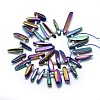 Electroplated Natural Agate Bead Strands G-E502-02A-2