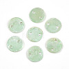 Spray Painted Natural Capiz Shell Connector Charms SSHEL-N039-03G-1