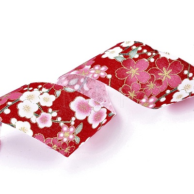 Japanese Kimono Style Floral Cotton Ribbon OCOR-I008-01B-10-1